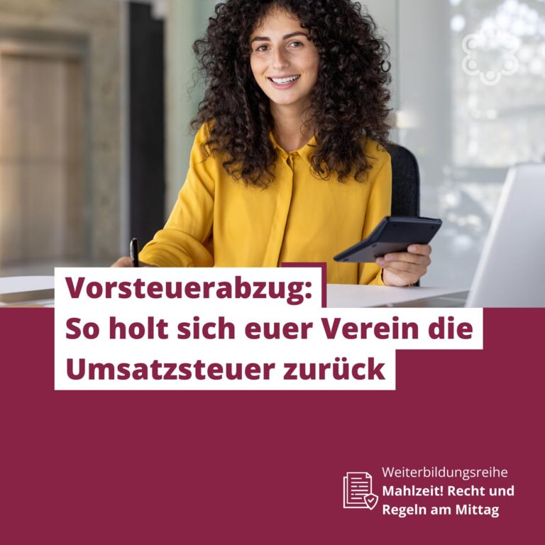 Vorsteuerabzug: So holt sich euer Verein die Umsatzsteuer zurück